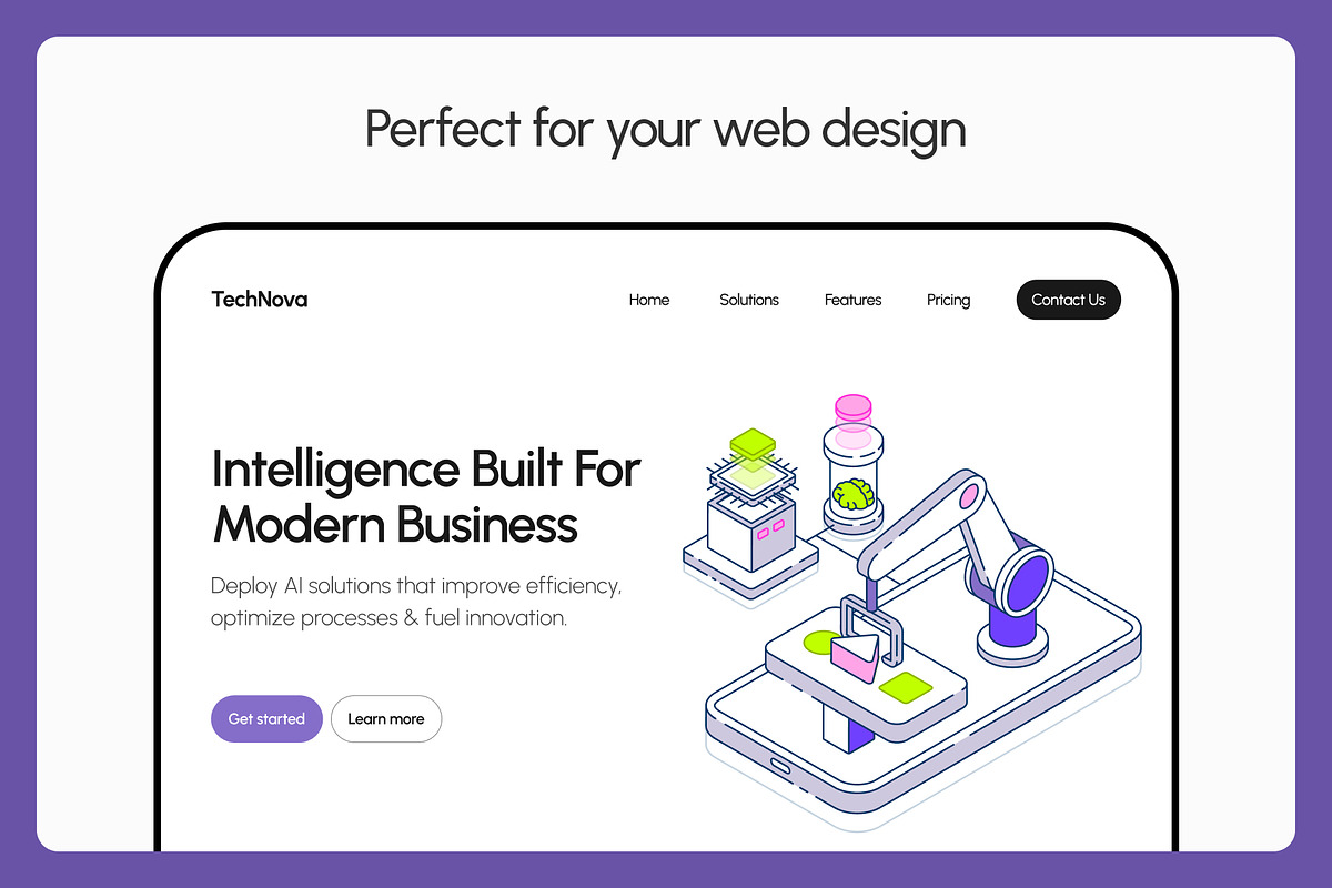 200 Technology and AI Isometric, a Technology Illustration by Vectors Market (Photo 4 of 19)
