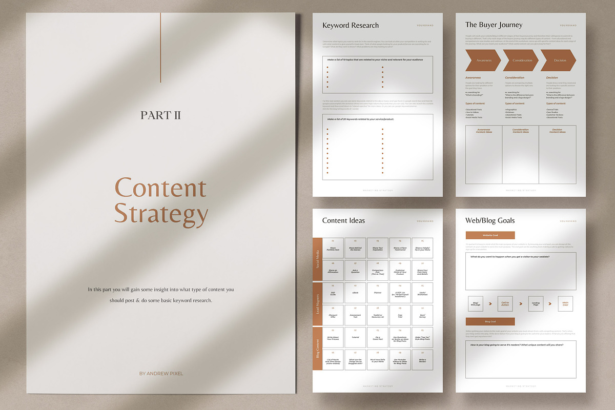 Marketing Strategy Workbook CANVA, a Marketing Template by AndrewPixel (Photo 9 of 13)