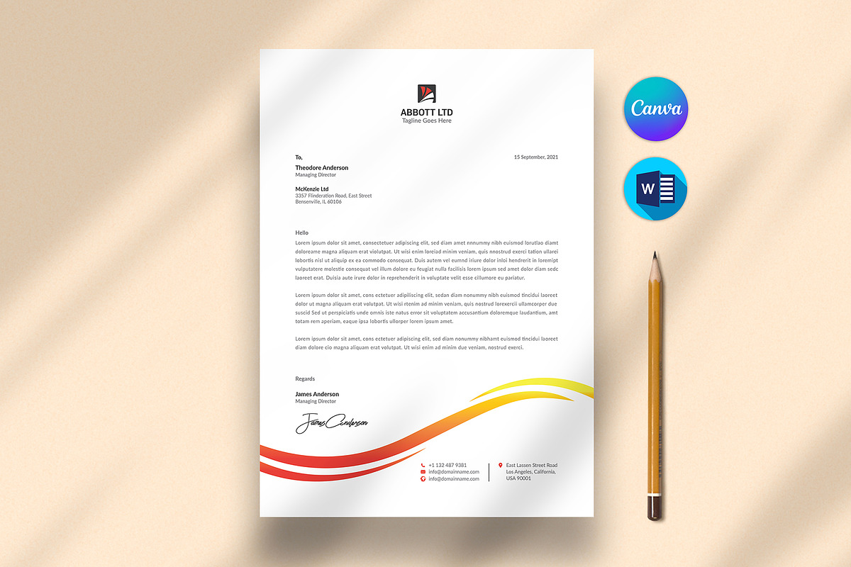 Letterhead, a Stationery Template by DesignDevisers (Photo 2 of 10)