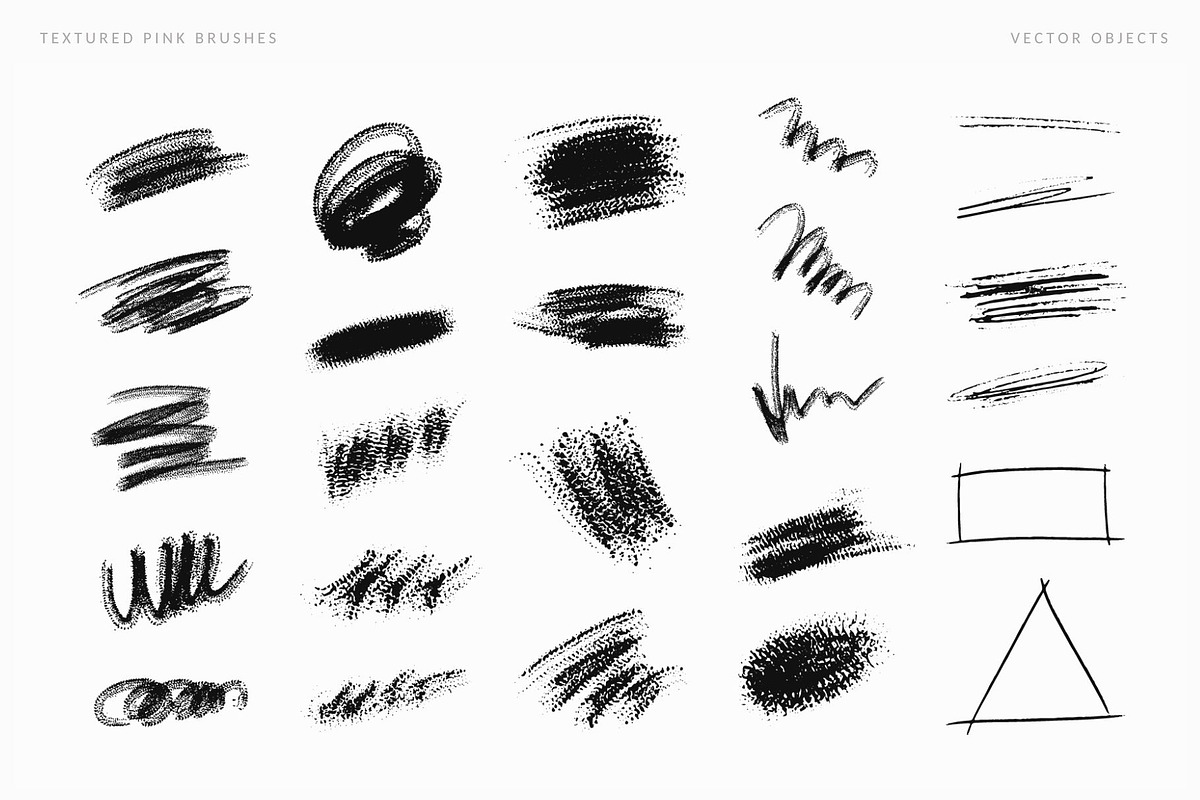 137 doodles with textured brushes, a Decorative Illustration by Pinkbrush (Photo 3 of 6)
