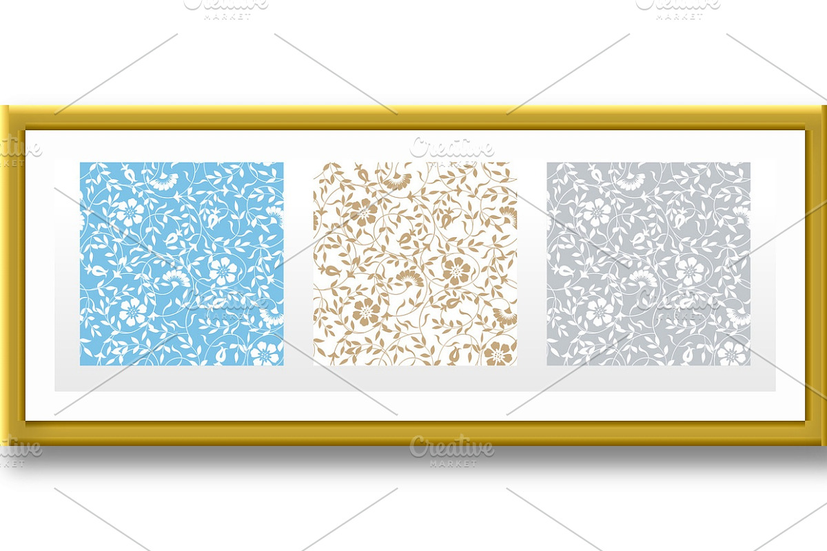 Collection of flower patterns., a Pattern Graphic by RODINA (Photo 2 of 3)
