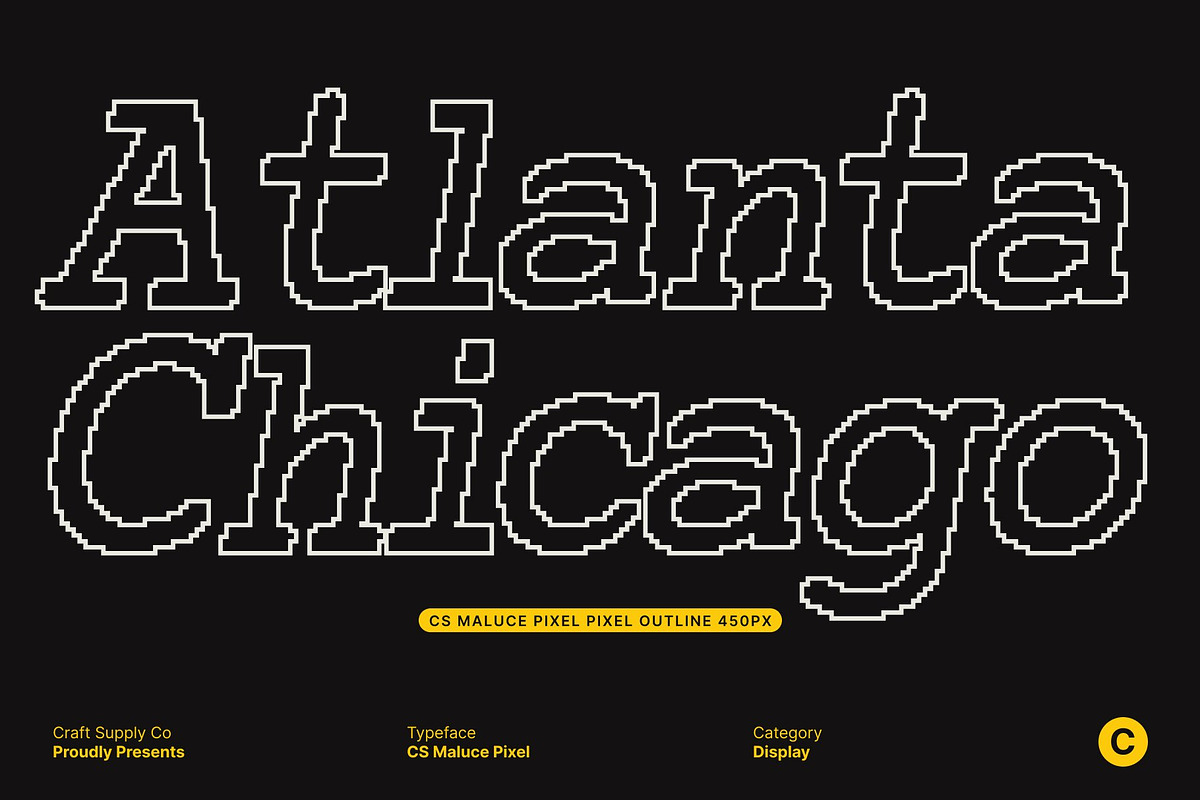 CS Maluce Pixel, a Slab Serif Font by Craft Supply Co. (Photo 5 of 8)