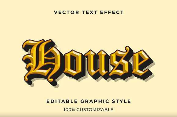 Golden Gothic Text Effect preview 3