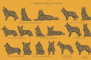 Herding dogs, Sheepdogs Silhouettes, an Animal Illustration by pet design shop (Thumbnail 6 of 13)