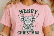 Funny Christmas Highland Cow, a Seasonal Illustration by DreamCafeArt (Thumbnail 5 of 7)