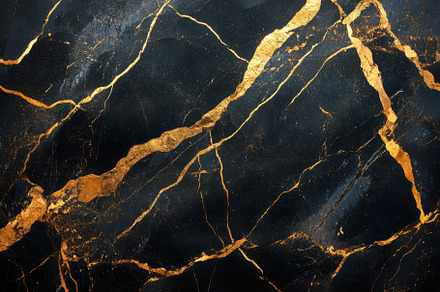 Black marble gold veins luxury textu