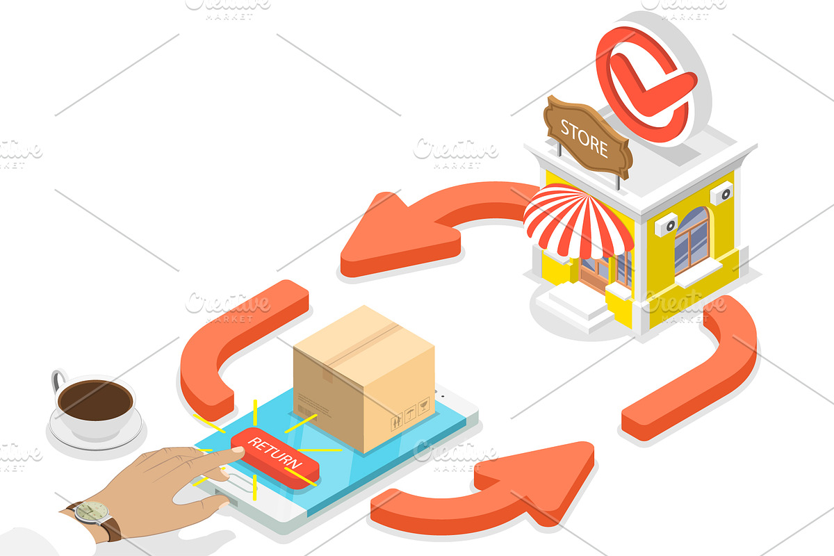 Delivery Services Set 01, a Work Illustration by AndriiStore (Photo 2 of 11)