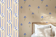 Vintage Blue Irises patterns, a Pattern Graphic by Carpet Tapete Pretzel (Thumbnail 14 of 16)