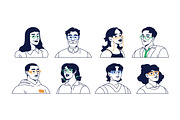 Diverse line art people avatars set, a Person Illustration by PaperTrident (Thumbnail 3 of 3)