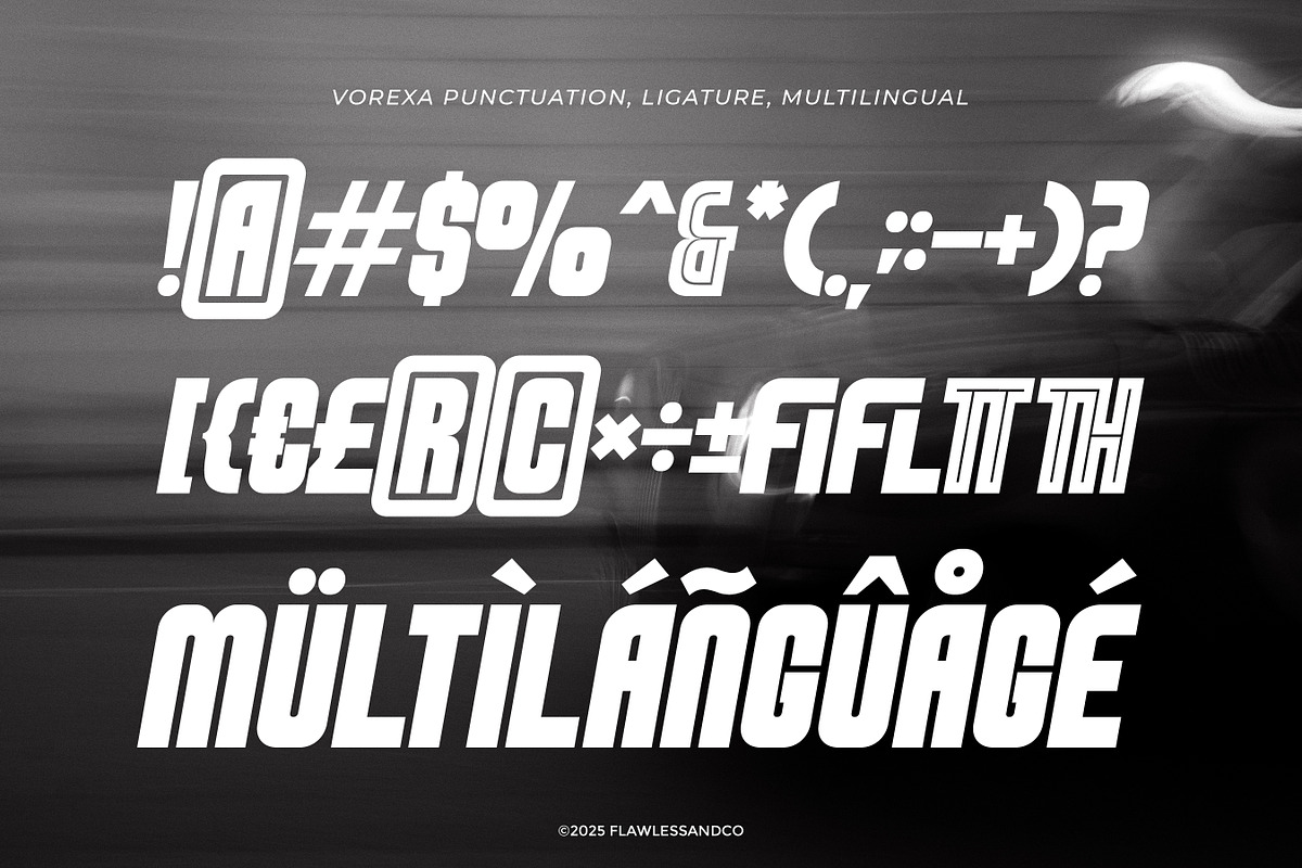 Vorexa - Modern Sport Font, a Sans Serif Font by Flawless And Co (Photo 9 of 10)