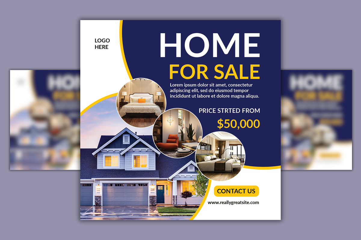 Real Estate House Sale Poster, a Social Media Template by Mr. Temp Studio (Photo 2 of 2)