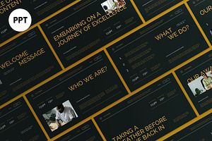 Green Orange Company Profile PPT, a Presentation Template by graphicook