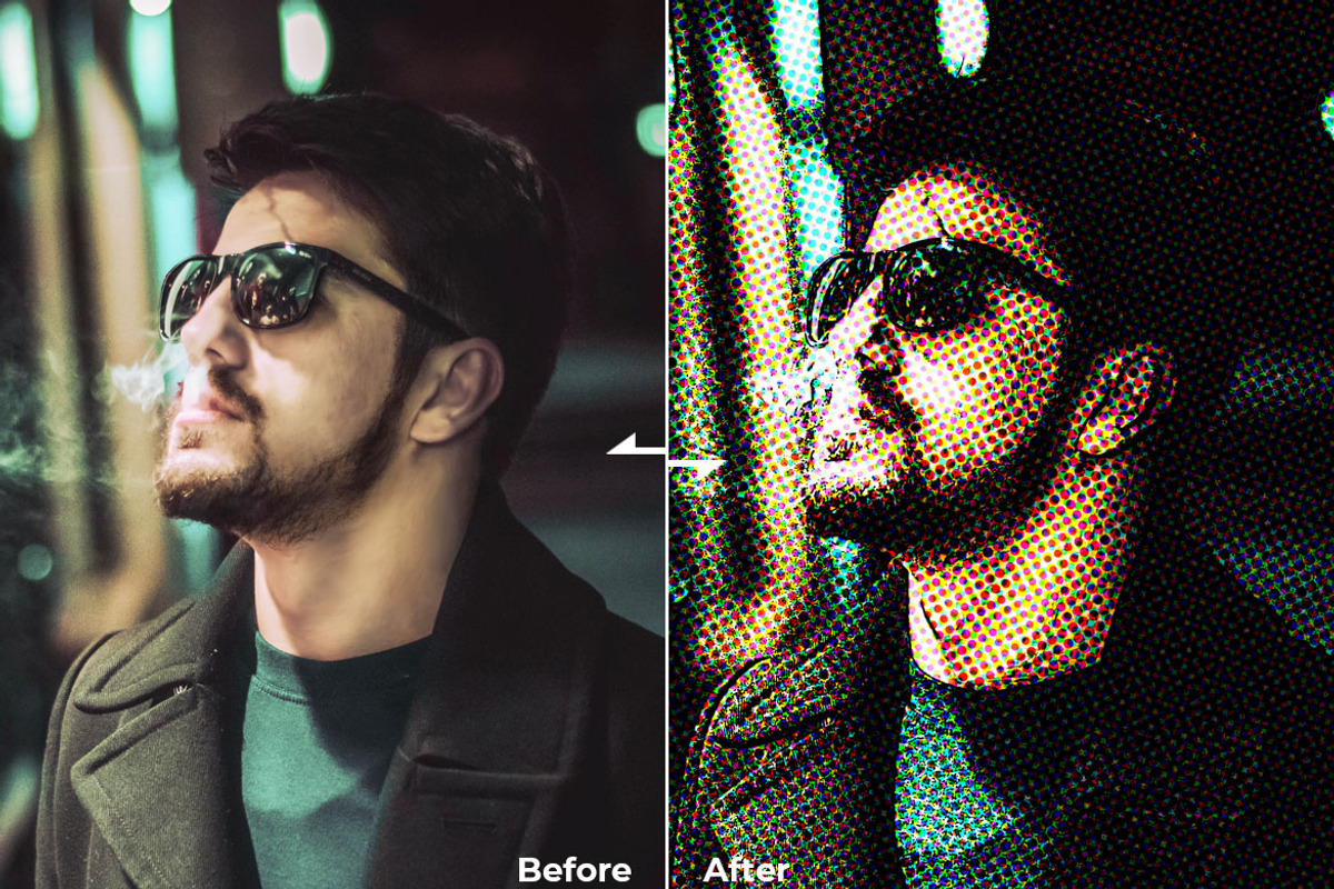 Photoshop Action - Dotted Halftone, an Action Add-On by Modaldesain (Photo 4 of 4)