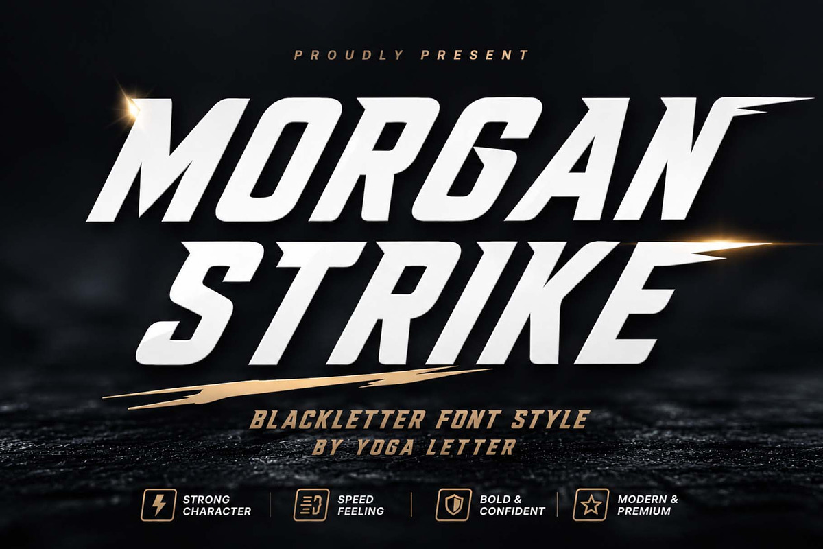 Morgan Strike, a Blackletter Font by Yoga Letter (Photo 1 of 11)