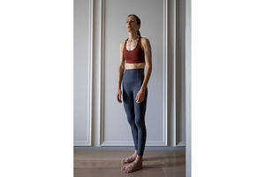 Woman with slouching posture