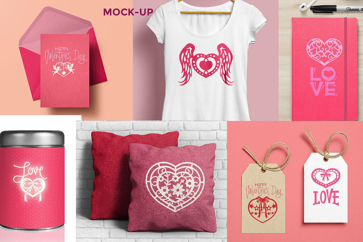 Valentine's Day Love Sign Cutting, a Decorative Illustration by defarmerdesign (Photo 5 of 5)