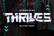 Thrives Glitch - Futuristic Font, a Serif Font by 177Studio (Thumbnail 1 of 8)