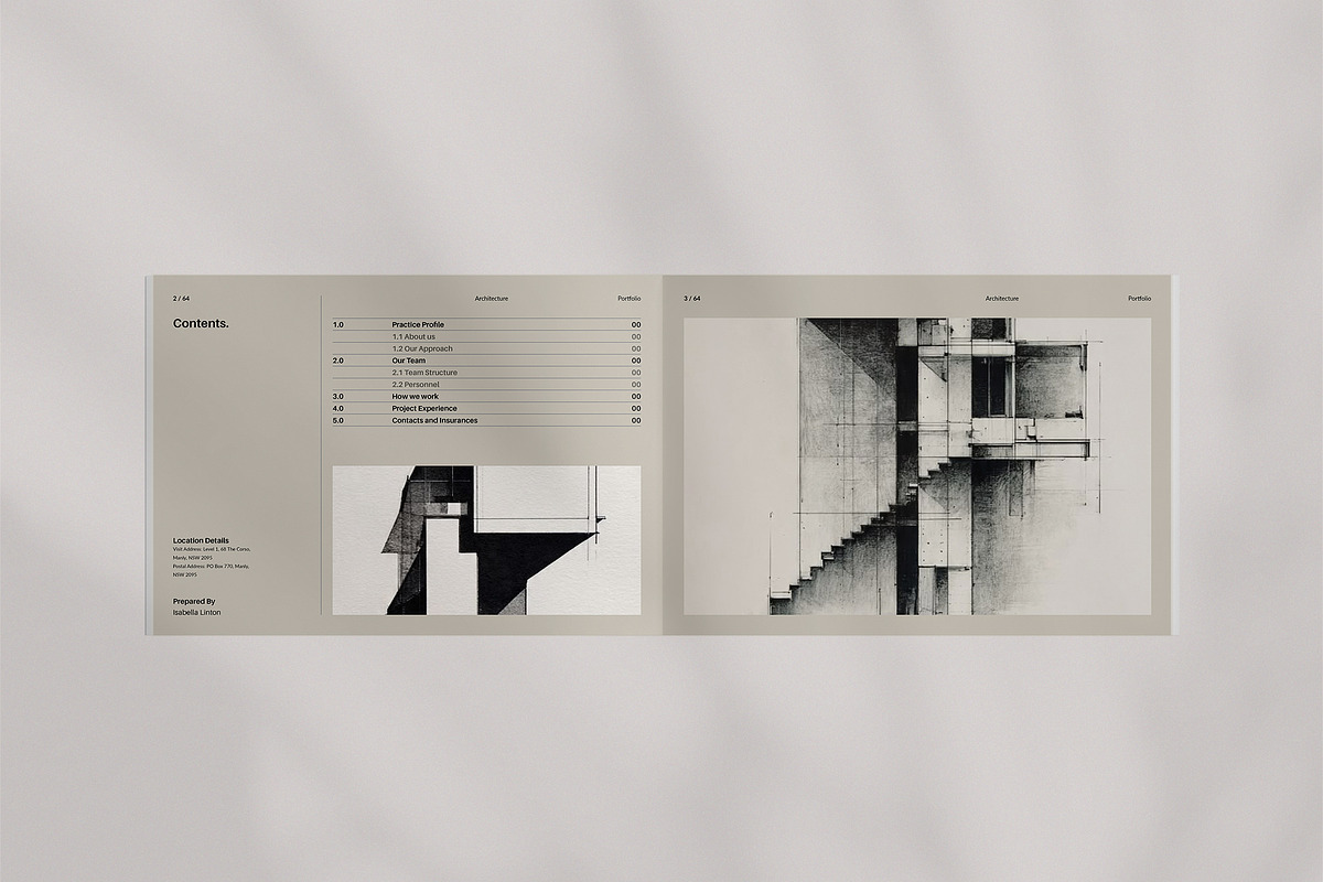 Architecture Portfolio Landscape, a Brochure Template by TemplateFolio-Shop (Photo 4 of 18)