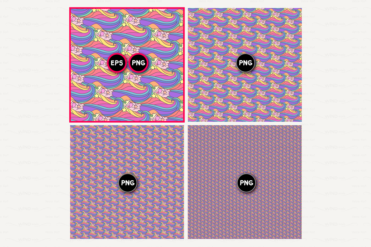 vector BIG seamless patterns SET u, a Pattern Graphic by WINDmade (Photo 3 of 10)