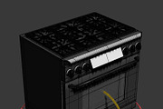 36 inch gas range cooker, a Furniture 3D Model by kjpargeterimages (Thumbnail 8 of 12)