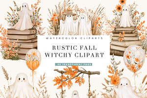 Cute Ghost Halloween Clipart Bundle, a Seasonal Illustration by BusyDaydesign