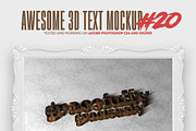 Awesome 3D Text Mockup Bundle, a Mockup by Amorjesu.com (Thumbnail 21 of 21)