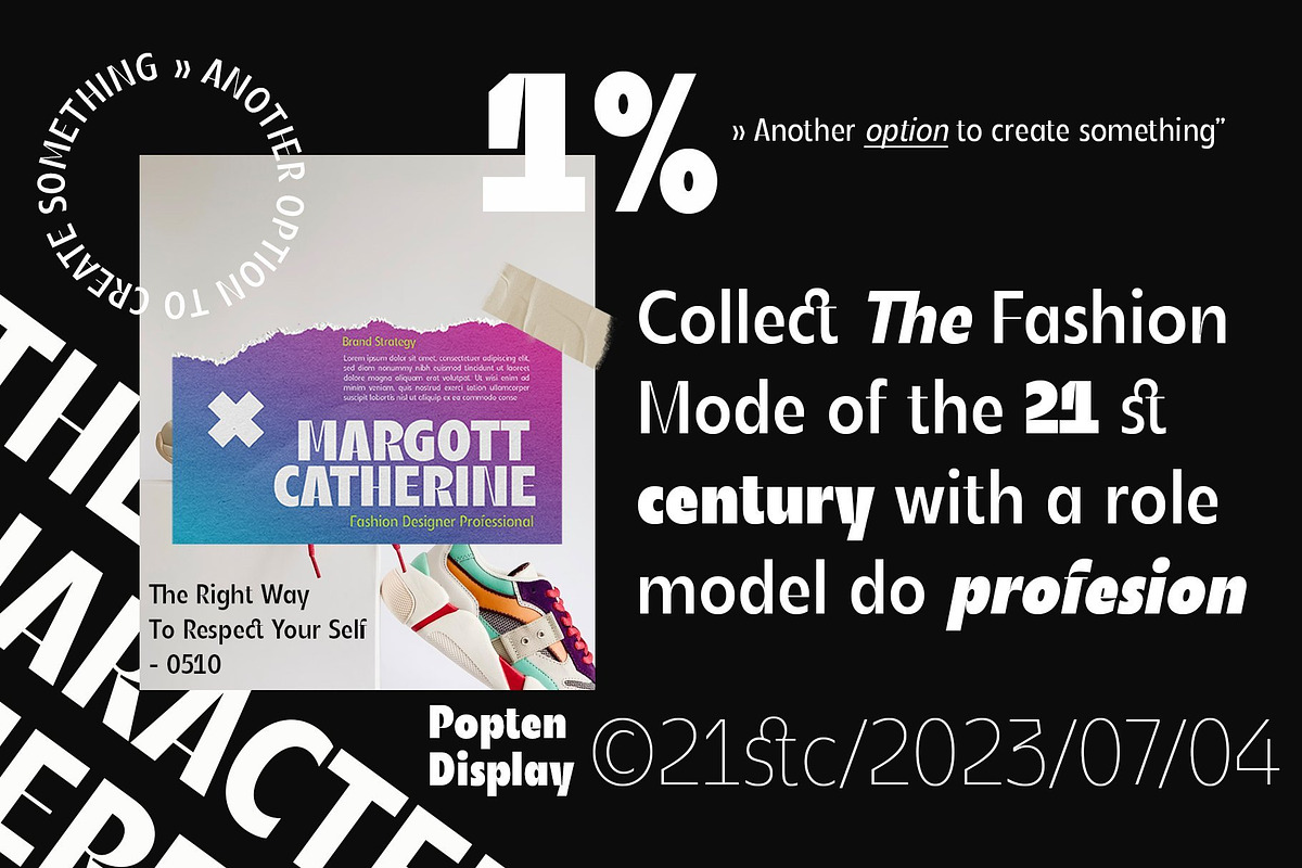 Popten Display Family Font, a Sans Serif Font by Siwox Studios (Photo 4 of 9)