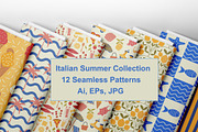 Italian Summer Patterns Collection, a Pattern Graphic by Yasmine Patterns (Thumbnail 1 of 10)