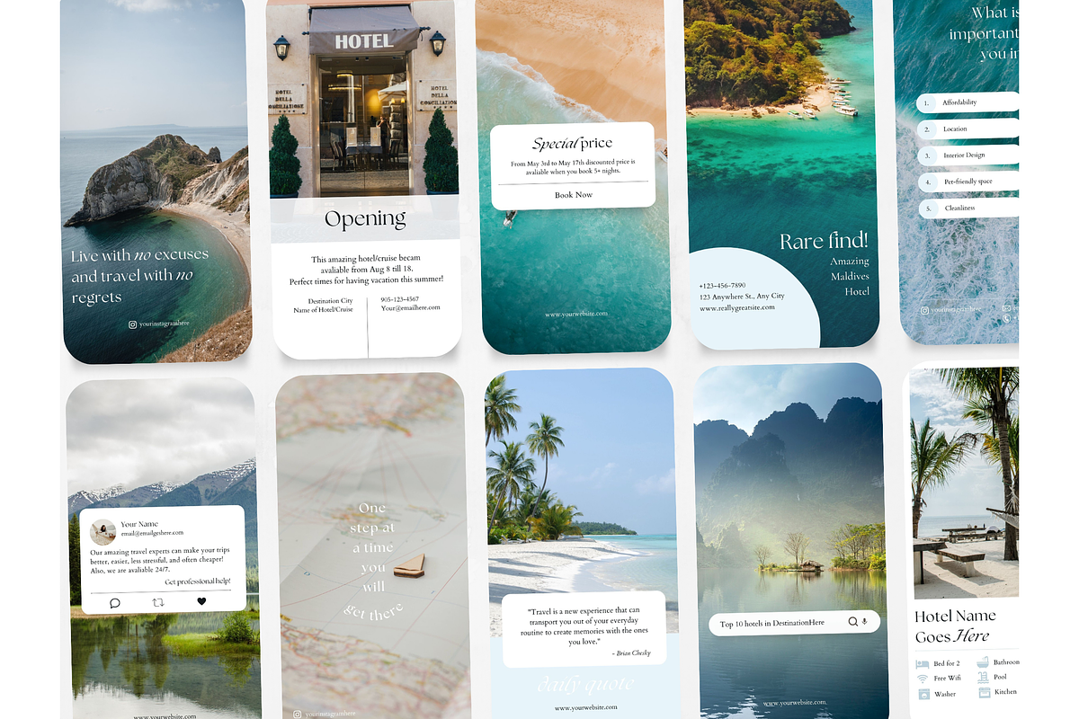 70 Travel Social Media Stories, a Social Media Template by PatternLab. (Photo 7 of 8)