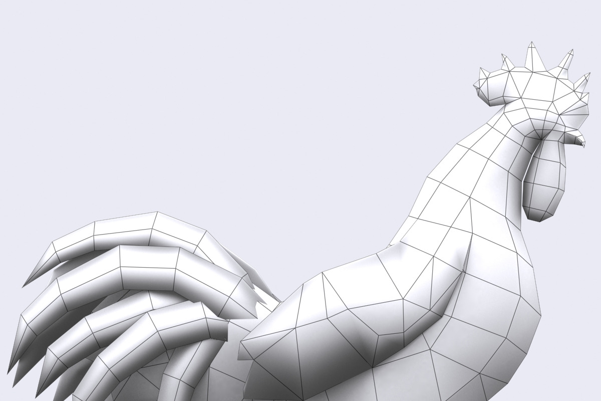 3DRT - Domestic animals - Rooster, an Animal 3D Model by 3DRT.com (Photo 3 of 3)