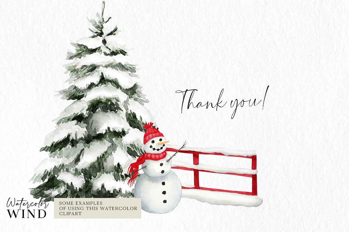 Christmas Forest Cabin Clipart, an Illustration by Ksenia Shmakova (Photo 7 of 13)