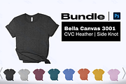 Bella Heather Mockup Bundle 3001 CVC, a Shirt Mockup by creativsupply (Thumbnail 2 of 5)