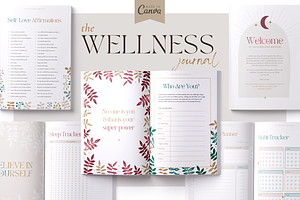 Wellness Journal Canva & Printable