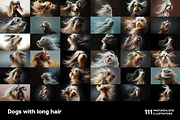Dogs with long hair. 111 images, an Animal Photo by Handmadefont (Thumbnail 14 of 15)