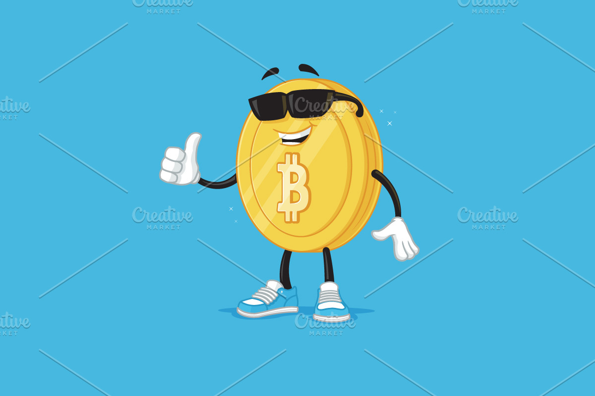Bitcoin Mascot, a Finance Illustration by Vector Kitchen by Zoljo