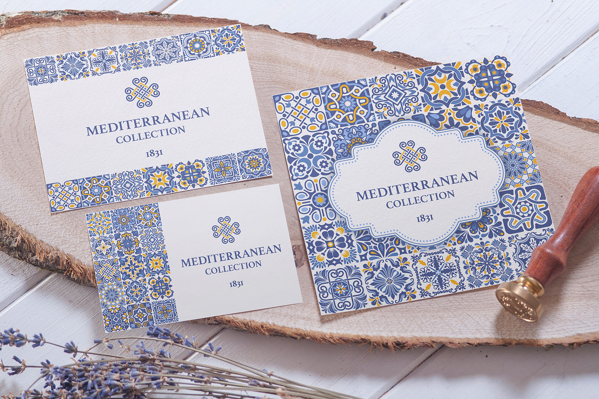 Azulejo Mediterranean Patterns, a Pattern Graphic by Vector beauty (Photo 3 of 7)