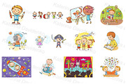Creative doodle cartoon kids bundle, an Illustration by Bubert Art (Thumbnail 3 of 5)