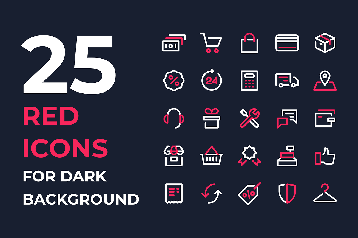 Shopping Icons, an Outline Icon by Ruslan Babkin (Photo 11 of 12)