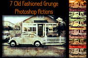 Old Fashioned Grunge Photoshop Actio, an Action Add-On by Kseniya-Omega (Thumbnail 1 of 8)