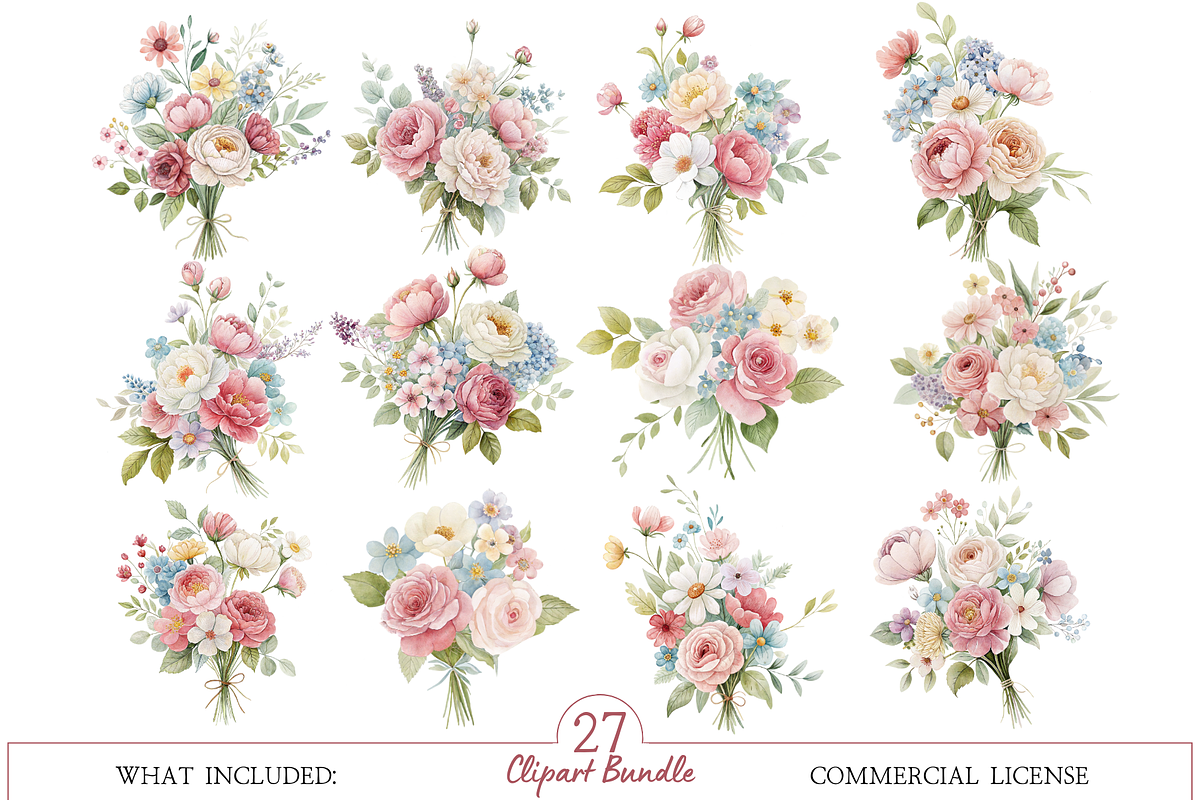 Vintage English Garden Clipart, an Illustration by MockupWizard (Photo 3 of 5)