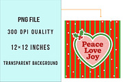 Christmas Wall Art Peace Love Joy, an Illustration by SinaCreation (Thumbnail 5 of 7)