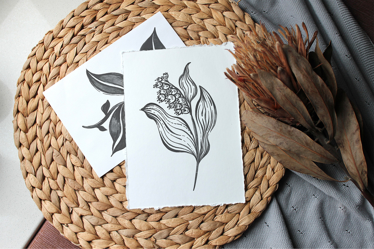 Flower ink hand drawn illustration, a Decorative Illustration by Moonflora (Photo 2 of 11)