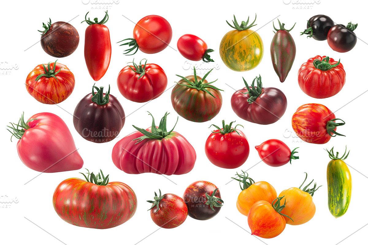 Heirloom tomatoes, an Object Graphic by Hortimages (Photo 1 of 2)