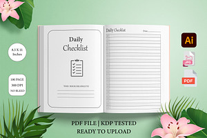 Editable Daily Checklist Planner