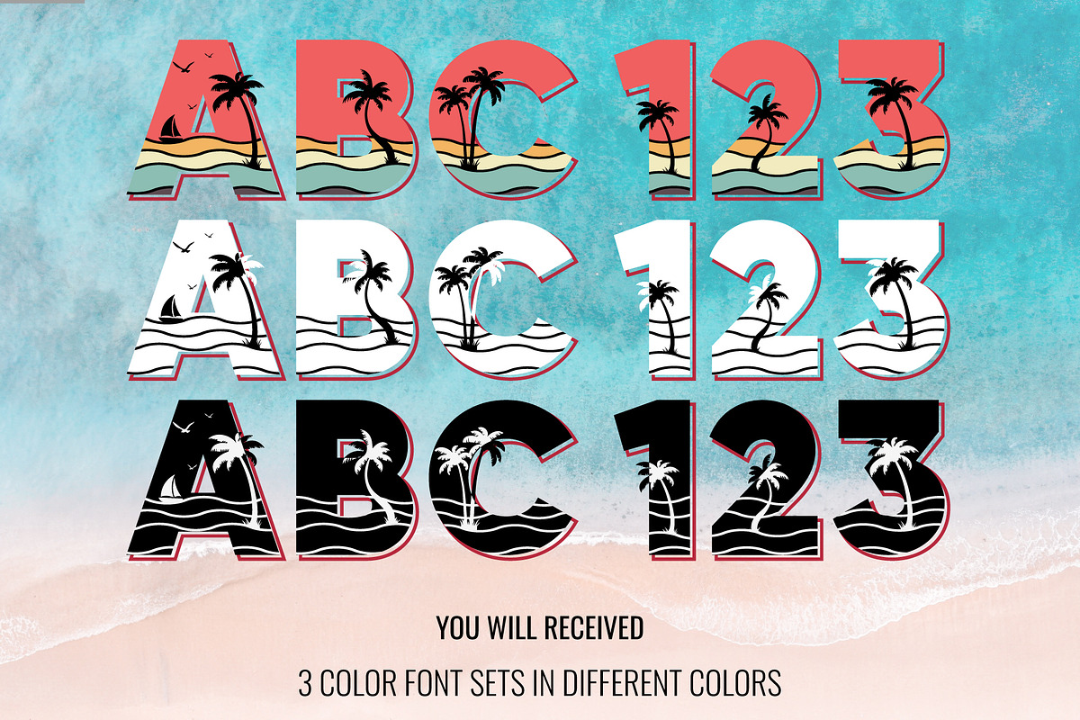 Summer Beach Font, a Symbol Font by Font Craft Studio (Photo 4 of 9)