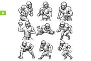 American Football Player Set, an Object Graphic by RT Studio (Thumbnail 1 of 4)