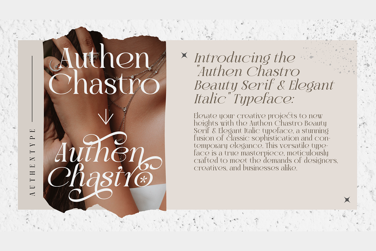 Authen Chastro Serif & Elegan Italic, a Font by AuthenType (Photo 3 of 13)