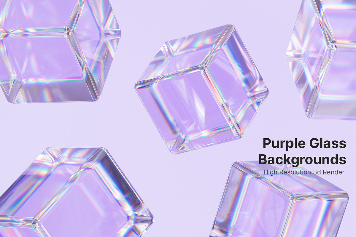Purple Glass 3D Abstract Backgrounds, a Graphic by LarysaZabrotskaya (Photo 8 of 8)