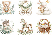 Neutral Baby Shower Clipart, a Seasonal Illustration by Designking (Thumbnail 5 of 5)