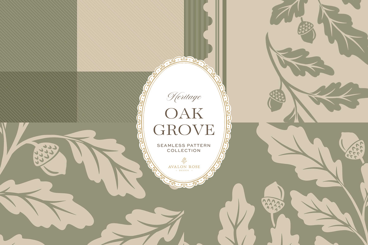 Oak & Acorn Autumn Patterns - Sage, a Pattern Graphic by Eclectic Anthology (Photo 13 of 13)